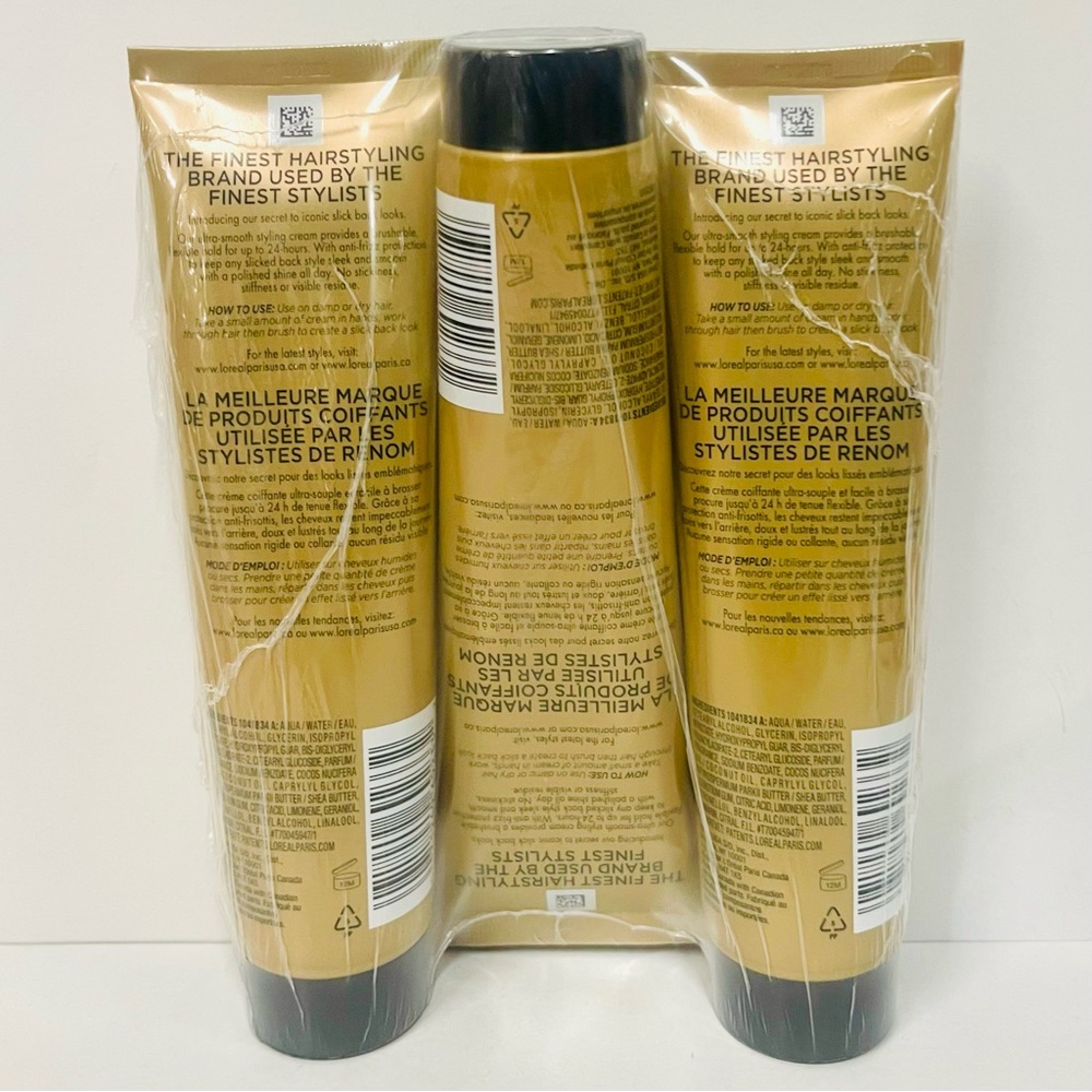 L'Oreal Elnett Slick Back Styling Cream Flexible Hold Anti-Frizz 5.1 oz (3 PACK) - Picture 10 of 10